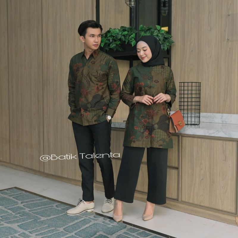 Batik Couple dewasa Bahan katun Baturaden Premium /Batik wanita terbaru /Batik kerja /Batik wanita