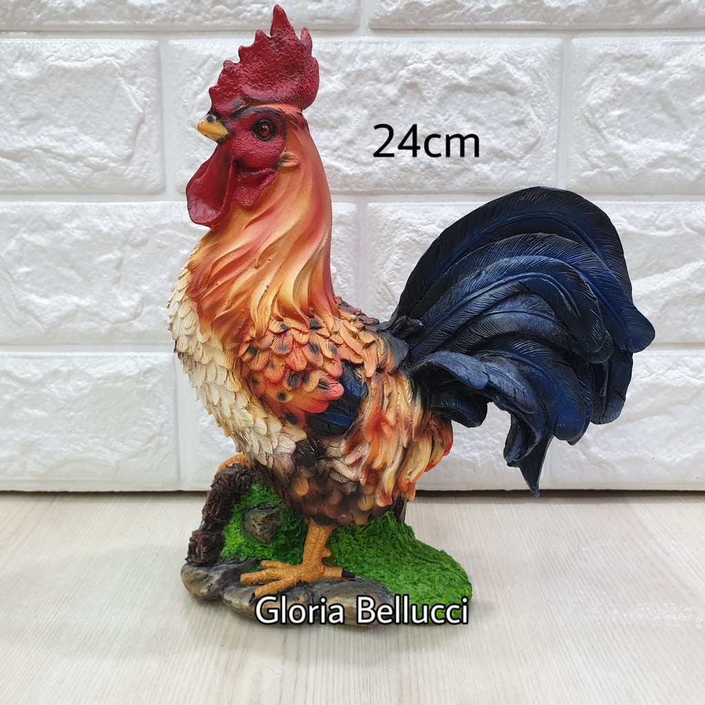 Patung Pajangan Ayam Jago Serama Miniatur Chicken Shopee Indonesia