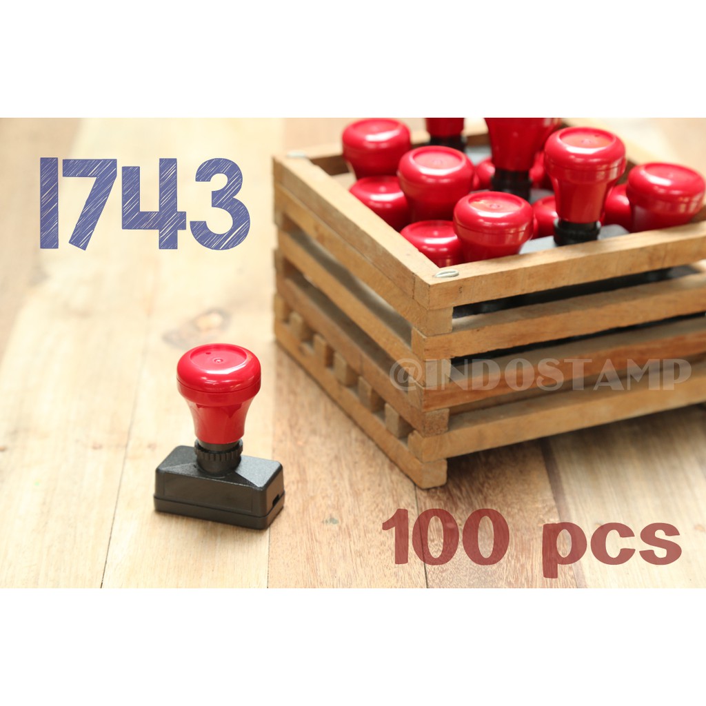 

gagang stempel 1743 100pcs flash stamp 17mm 43mm original indostamp murah