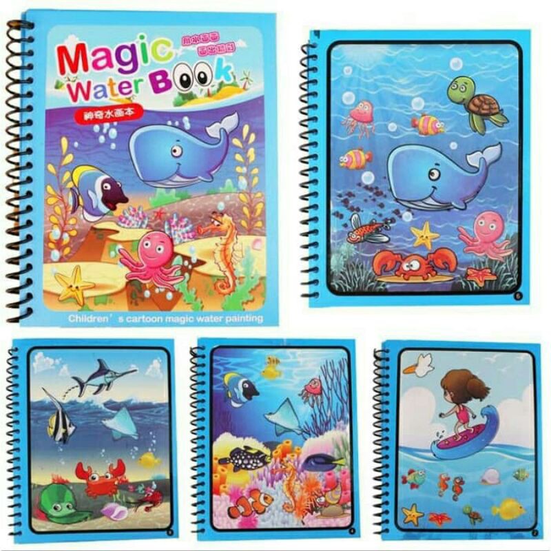 

magic waterbook buku gambar air edukasi anak