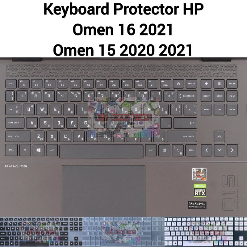 Keyboard Protector HP Omen 15 16 2020 2021 EK EN B00 series