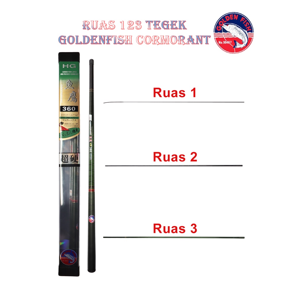 RUAS 123 TEGEK GOLDENFISH CORMORANT ALL SIZE