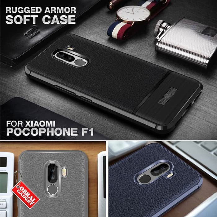 Soft Leather Case Xiaomi Pocophone F1 Softcase Silikon Casing Cover