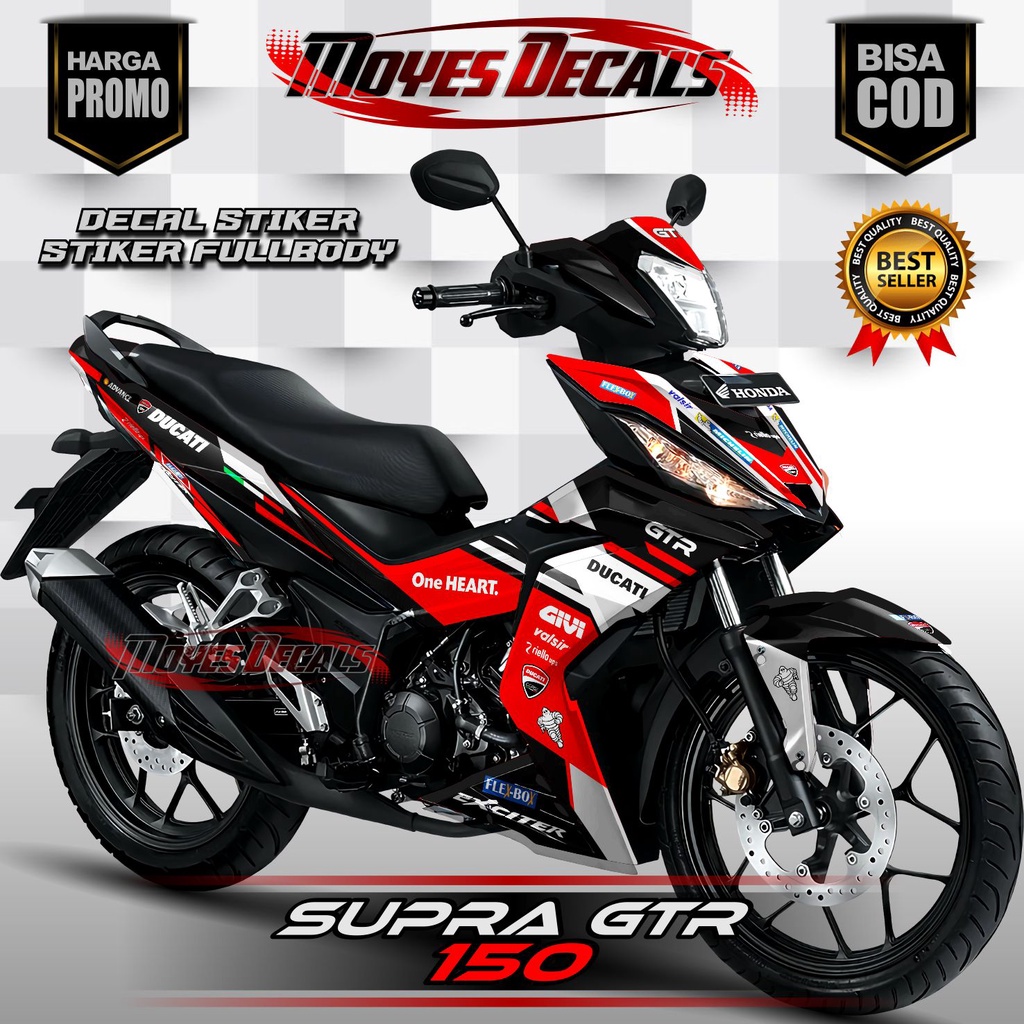 decal stiker striping supra GTR Ducati Sticker Motor Supra GTR Setiker Supra GTR Dekal Supra GTR Sti