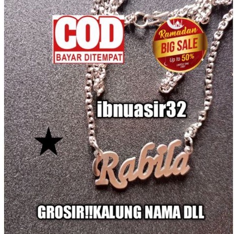 CUSTOM KALUNG NAMA SILVER FREE REQUES NAMA