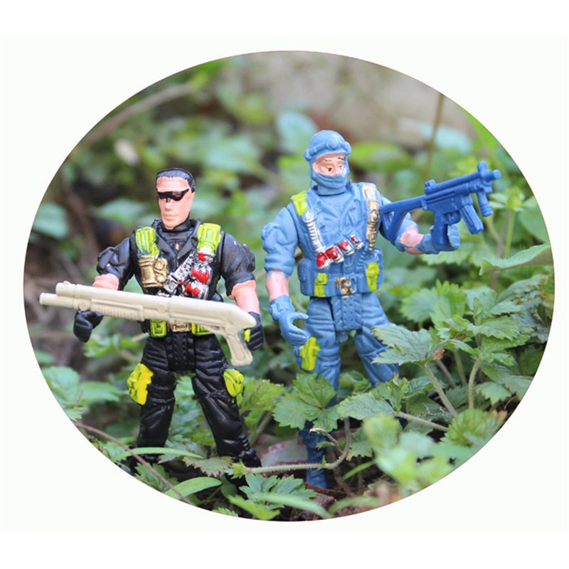 （✔✔❤Mainan Action Figure Tentara Militer Bahan Plastik Ukuran 9cm Untuk Anak