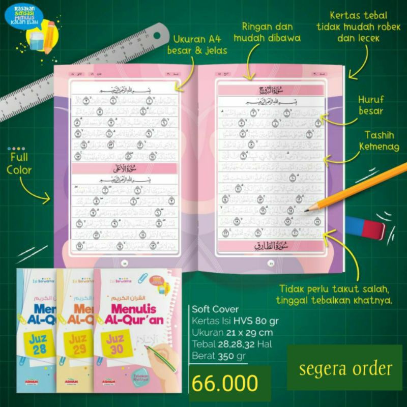 buku menulis al qur'an