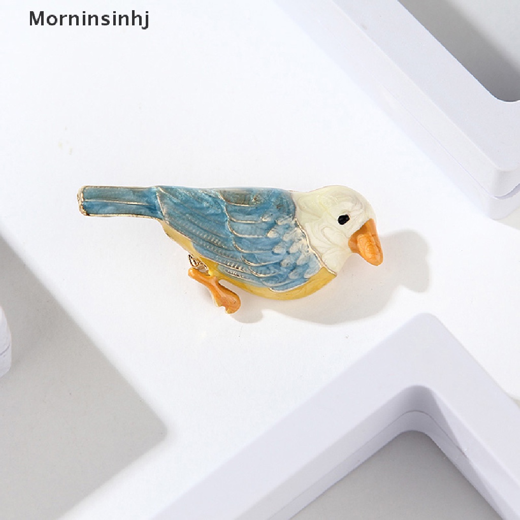 Mornin Enamel Burung Hewan Bros Pin Wanita Kemeja Kerah Buket Brooch Perhiasan Hadiah id