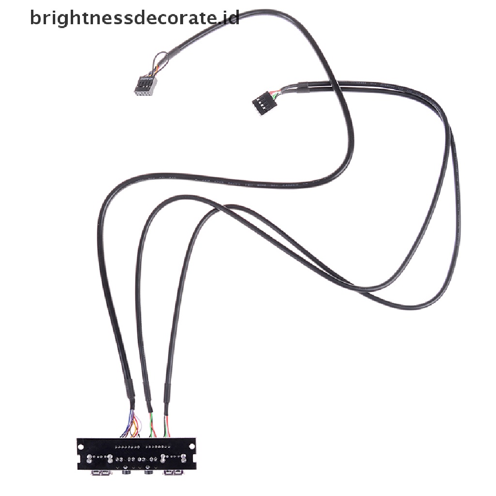 1pc Panel Depan Koneksi Usb 2.0 Audio Port Untuk Motherboard Komputer