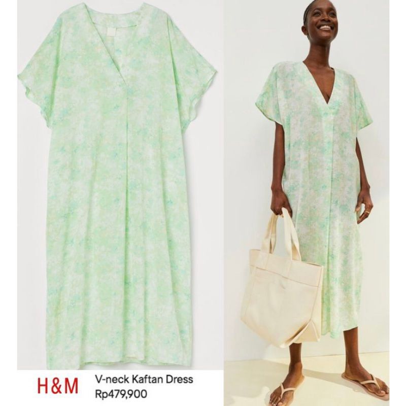 H&amp;M DRESS WANITA KAFTAN FLORAL