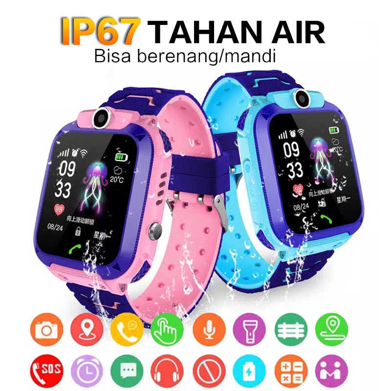 ✅[COD] Smartwatch Anak Cerdas Menonton Waterproof Jam Pintar Layar Sentuh SOS Anak A03