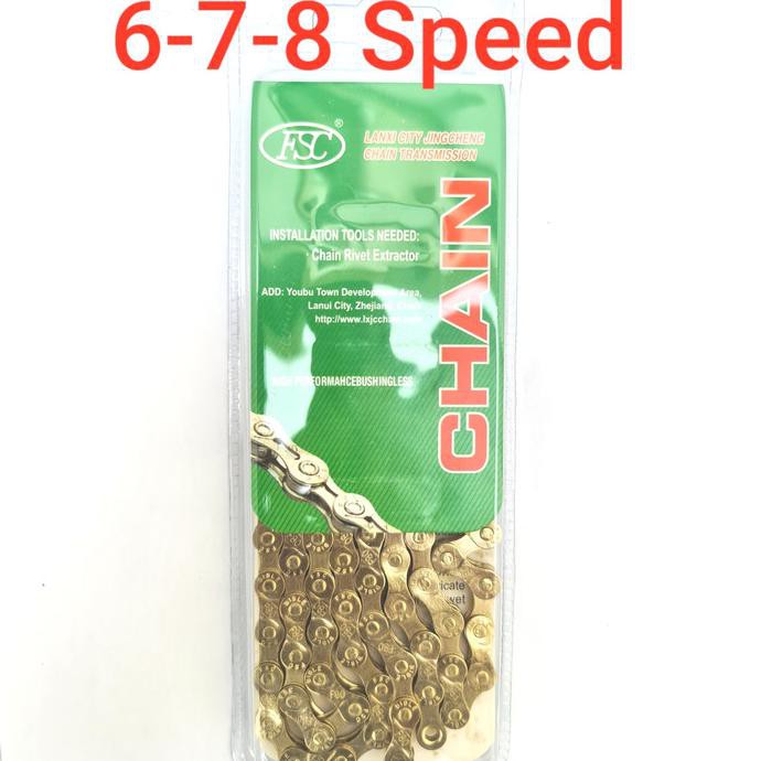 All About Gowess_ Rantai Sepeda 8 Speed Gold - Rantai Sepeda Mtb Sepeda Lipat