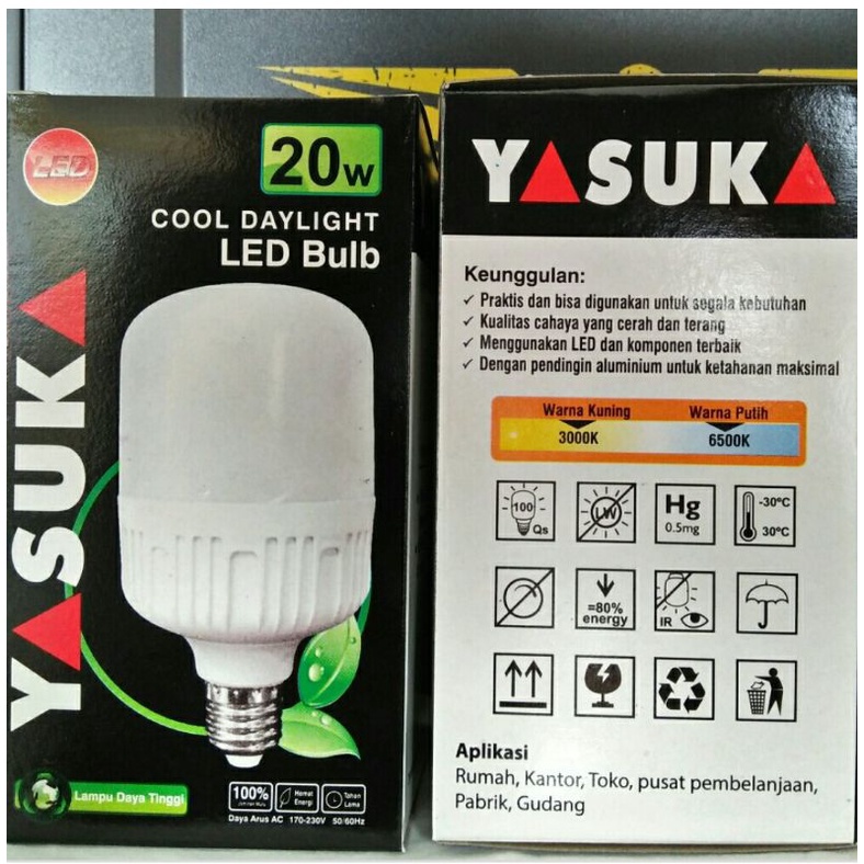 LAMPU LED YASUKA 20 WATT HEMAT ENERGI