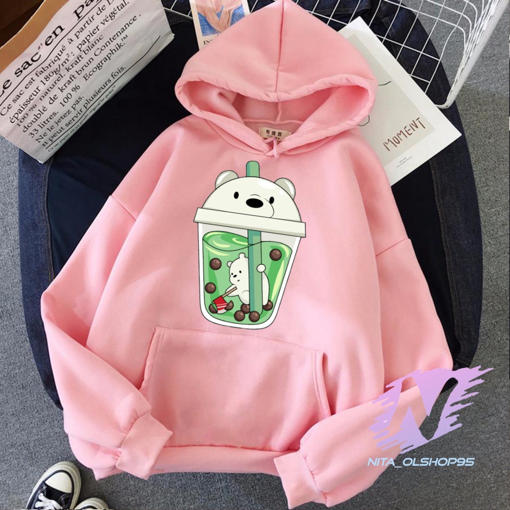 HOODIE ANAK ANIMASI BOBA WE BARE BEARS