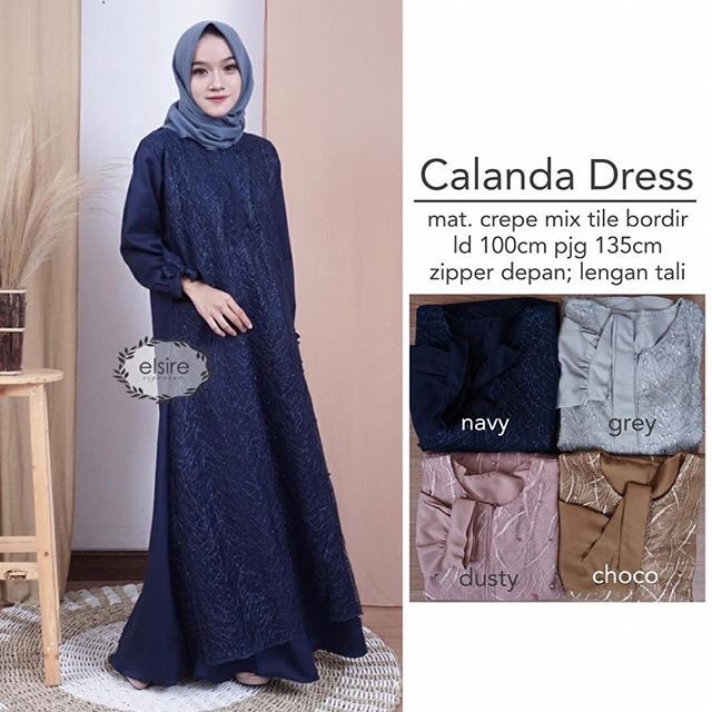 dress kondangan brokat tile CALANDA VARIAN tile baru