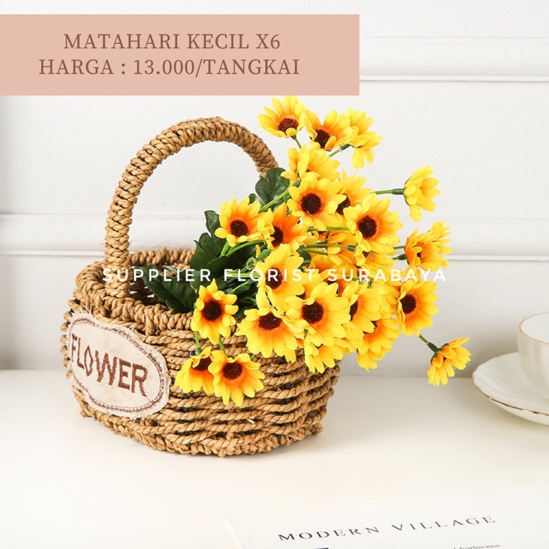 BUNGA PALSU MATAHARI ARTIFICIAL FLOWER SUNFLOWER BUNGA MAINAN TANAMAN HIAS