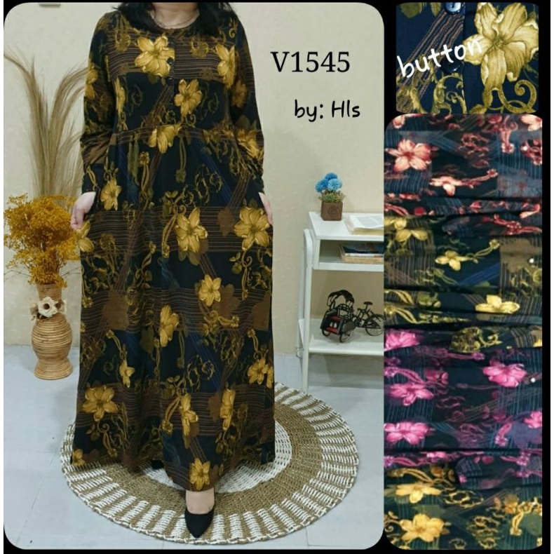 GAMIS JUMBO WANITA JERSEY KOREA MOTIF VISCOSE BUNGA TERBARU KUALITAS PREMIUM