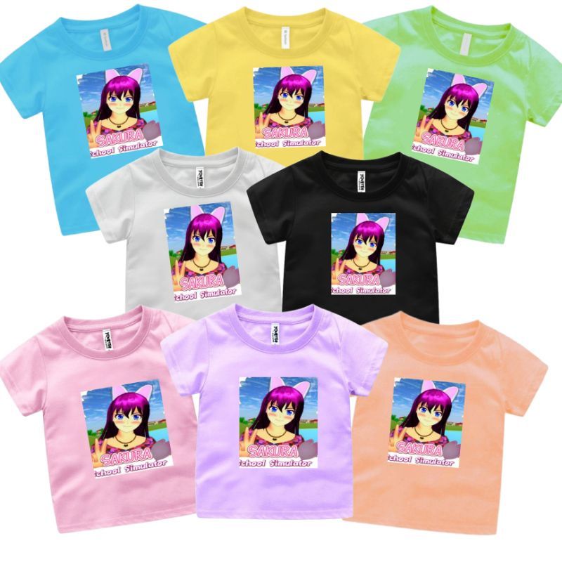 BAJU KAOS ANAK CEWEK-COWOK 1-12TAHUN SAKURA SCOOL