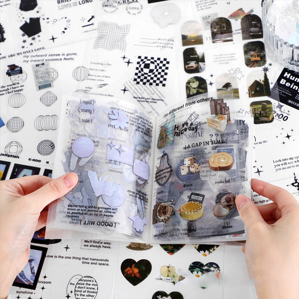 Stiker Buku 4 Motif Untuk Dekorasi Scrapbook DIY