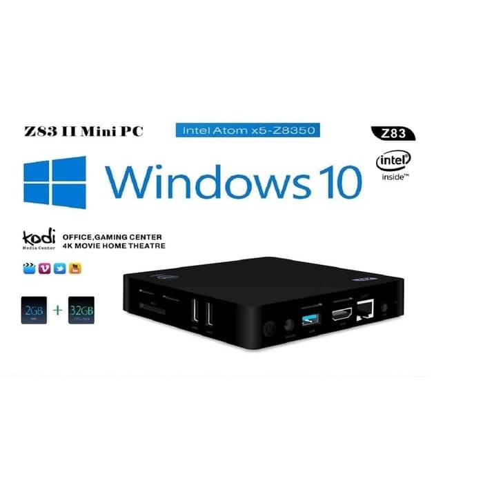 MINI PC Z83 II Intel Atom x5-Z8350 2GB RAM 32GB ROM TV Box WIndows 10