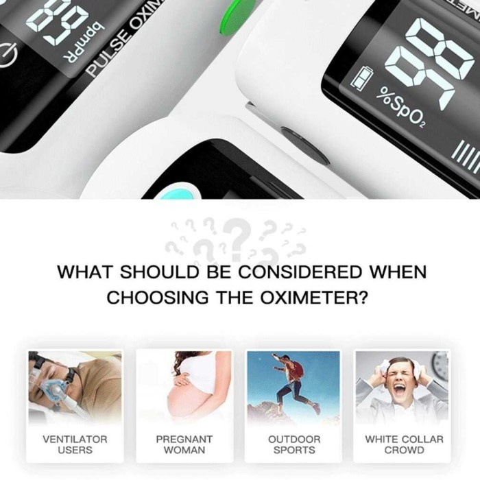 Oximeter Alat Pengukur Detak Jantung Fingertip Pulse - Biru