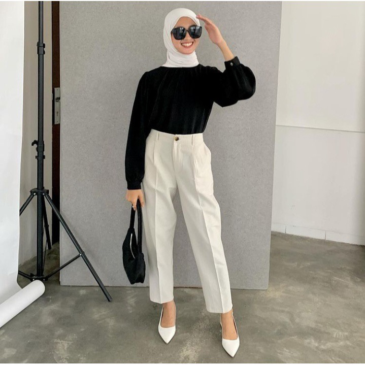 BEFAST - ZEC OOTD Wanita Blouse KIO / Septha Oversize RAYON DIAMOND ( LD 116CM ) / Blouse Casual Wanita / Atasan Lengan Panjang / Blouse Remaja Wanita Formal / Fashion Kerja Wanita / Blouse Terbaru 2022