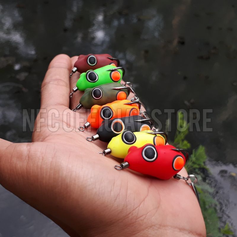 Soft frog killer 3,5 cm / 7 gram LONG CAST Umpan Gabus medium up dan Toman