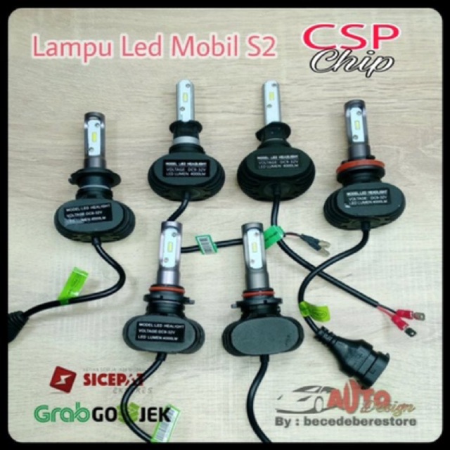 Lampu LED Mobil Chip CSP H1 H3 H7 H8 H11 H16 HB3 HB4 HIR2 9012