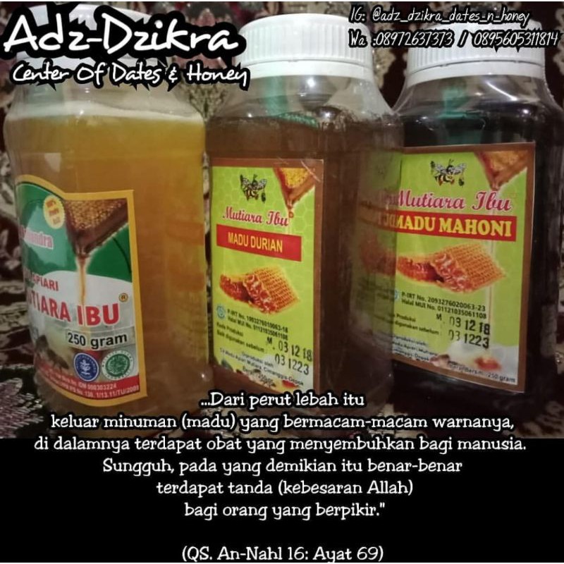 

Madu Aneka Nektar Bunga Asli bersertifikasi netto 250g