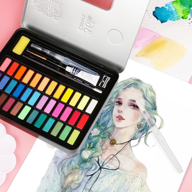 

mh Giorgione Colors Solid Watercolor Cat Air Box Set - Paket, 36