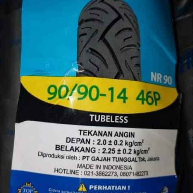 Ban motor ukuran 9090 14 tubeless
