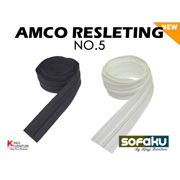 AMCO Daun Resleting No.5 - Resleting Grosir Baju, Resleting Celana, Resleting Sarung Bantal, Resleti