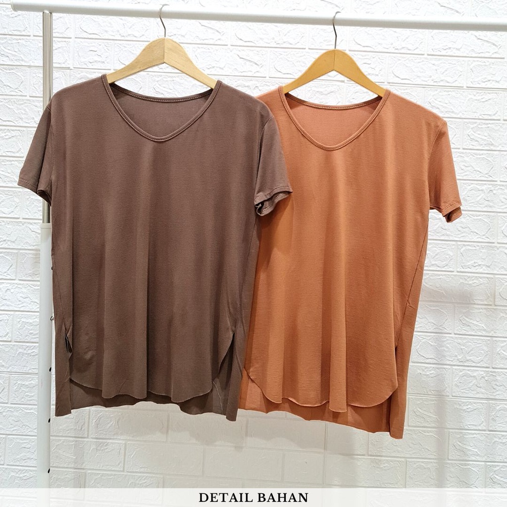 3943 kaos cindy top kaos polos slit