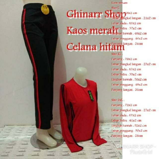  Ghinarr Shop Setelan baju  senam  aerobic yovis muslimah 