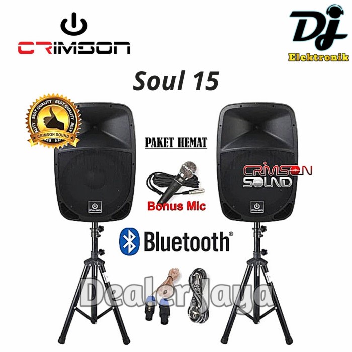 Paket Speaker Aktif Pasif Crimson SOUL 15 / SOUL15 - 15 inch