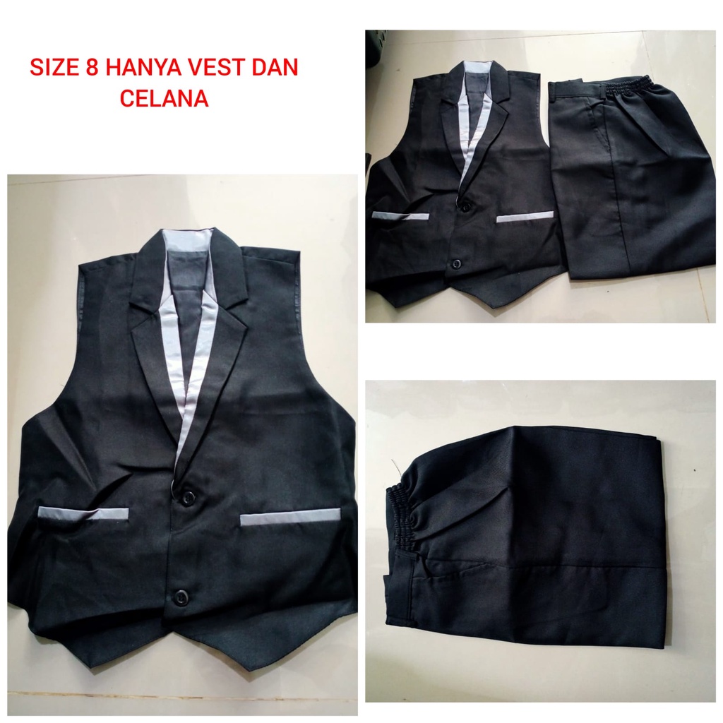 [VEST MURAH] Setelan Vest Anak Tuxedo Usia 7 8 Tahun Setelan Vest Minus Sedikit Atau Tidak Lengkap