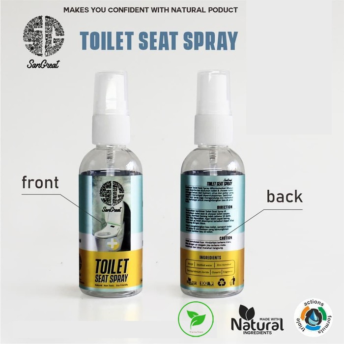 SanGreat Toilet Seat Sanitizer Spray 60 ml pembersih dudukan toilet