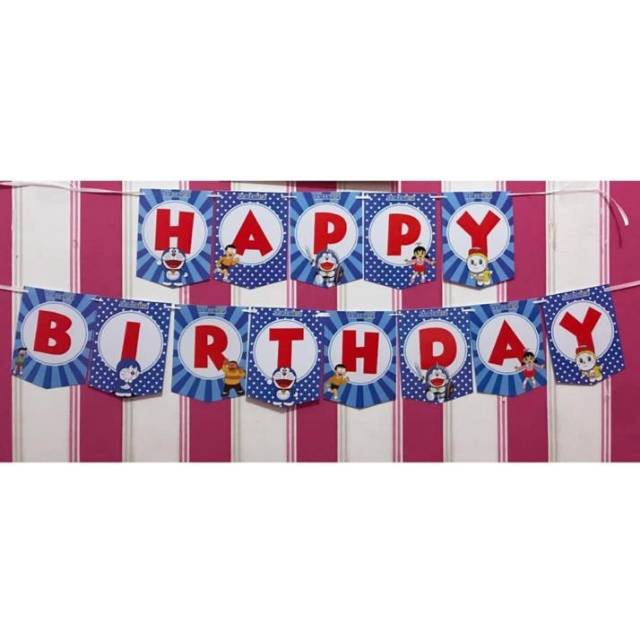 Banner Happy Birthday Doraemon