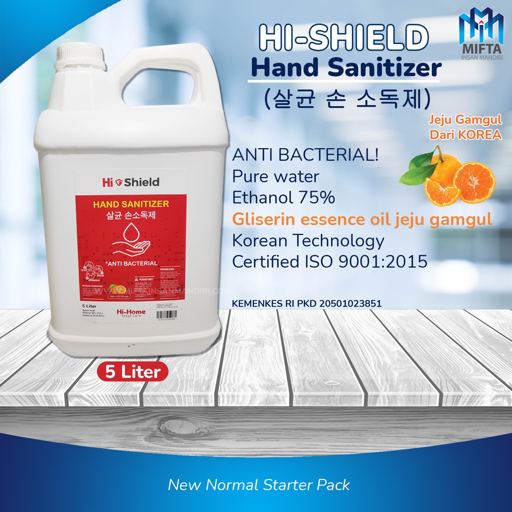 HAND SANITIZER KOREA REFILL 5 LITER 살균 손 소독제 / HAND SANITIZER CAIR JERIGEN 5 LT / SANITIZER KOREA