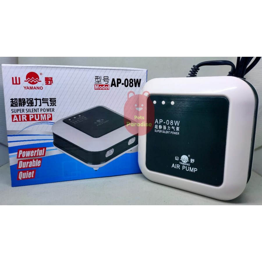 Yamano AP-08W Mesin Air Pump Aerator 4 Lubang Aquarium Aquascape Kolam