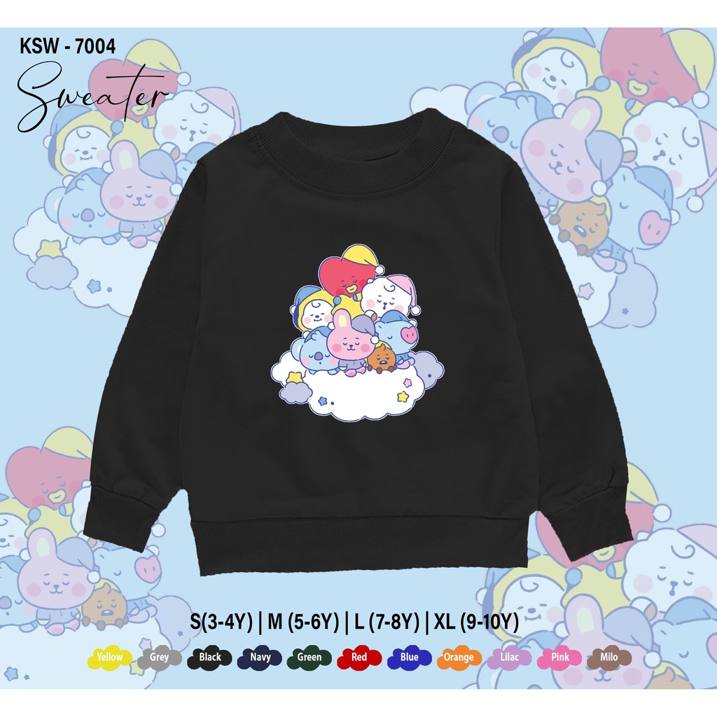 SWEATER ANAK -ANAK / BAJU  KIDS 1-10THN / BAHAN FLEECE PREMIUM ADEM / SLEEP KPOP / UNISEX