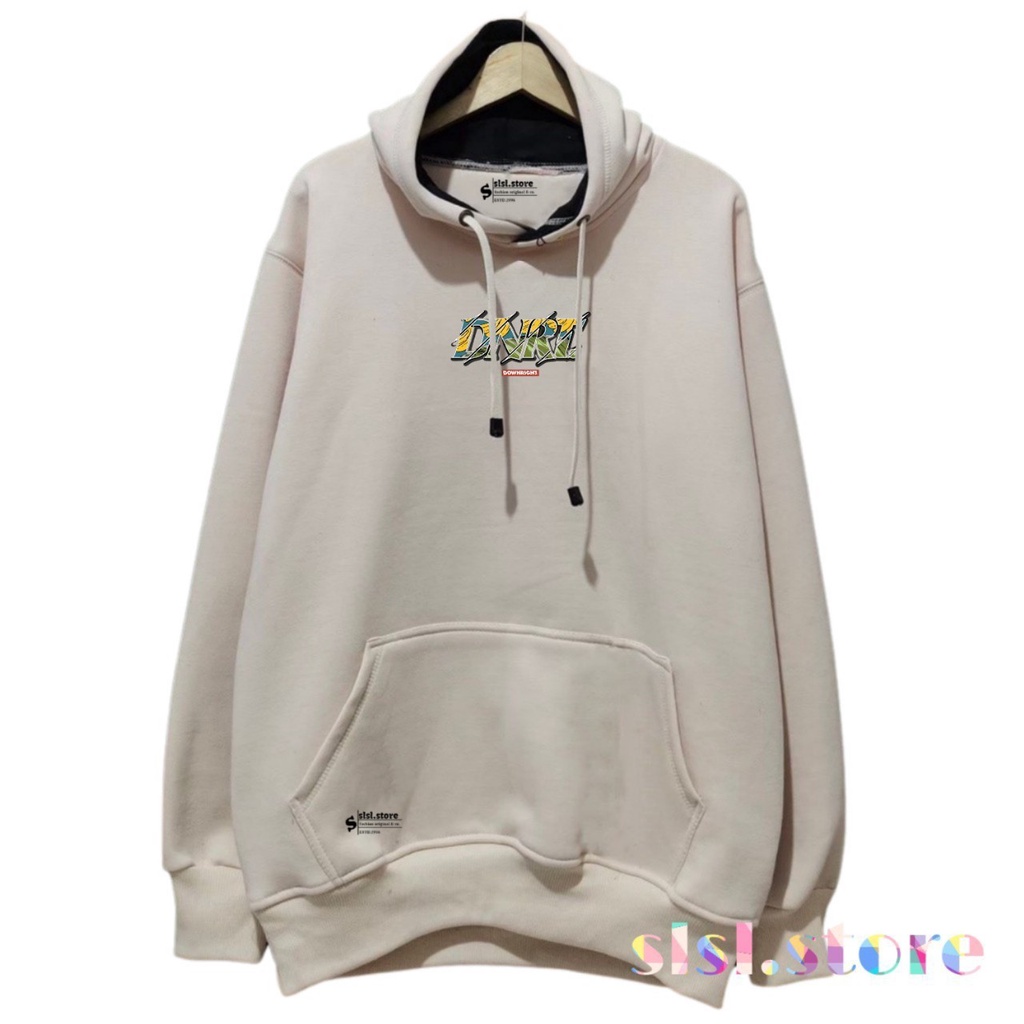Sweater Hoodie Distro Pria Wanita Aesthetic Warna Cream DOWNRIGHT Suwiter Premium Kasual Pria Bandung Asli Original Hoodie Kachios Full
