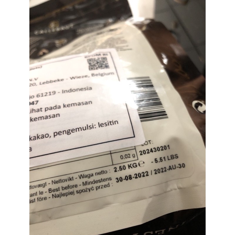 Callebaut Dark Noir 70,5 % Couverture per 100 gram