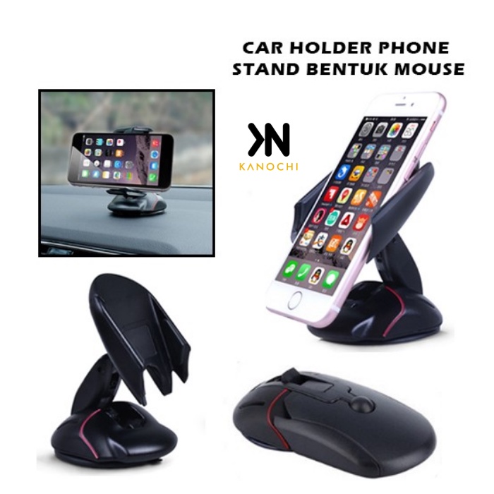 Holder Mobil Bentuk Mouse Car Holder Mouse Dapat Diputar 360 Derajat