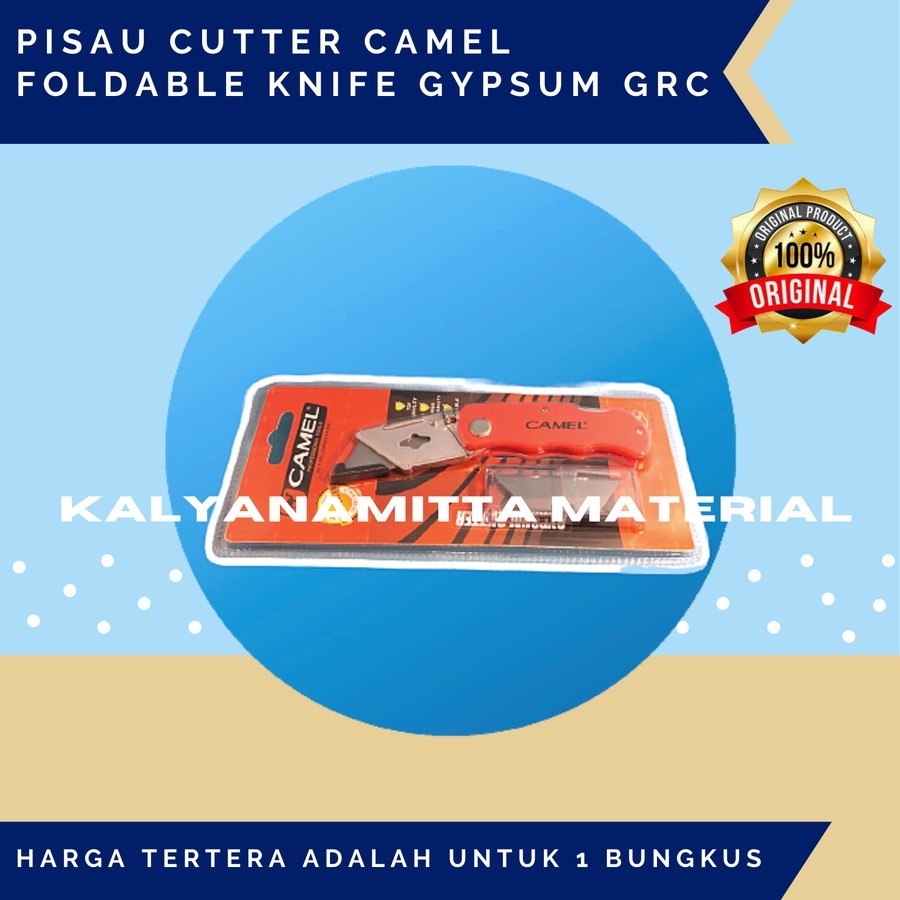 Pisau Cutter Lipat Camel Foldable Knife Kater Gypsum GRC