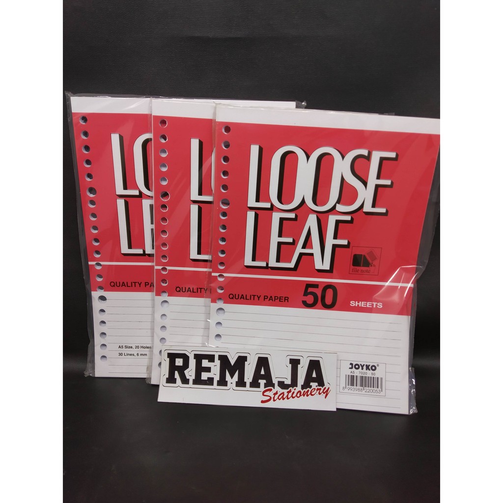 

Joyko Loose Leaf A5 isi 50 bergaris