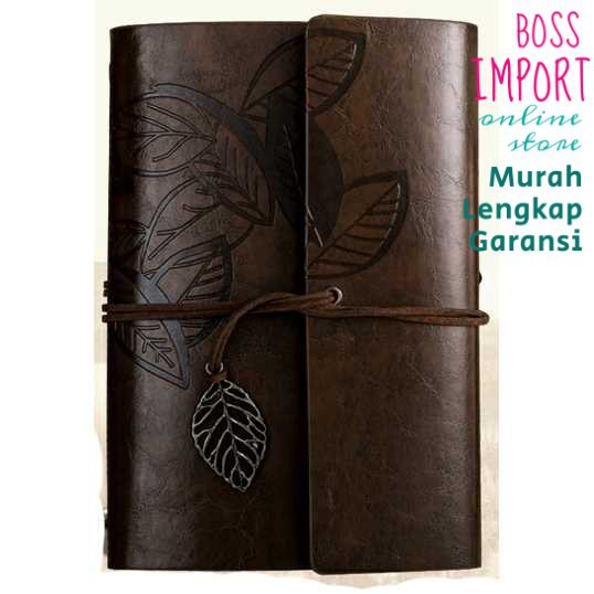 

Buku Catatan Binder Kulit Retro Leaf Kertas A5 - Coffee BOSIMPORT