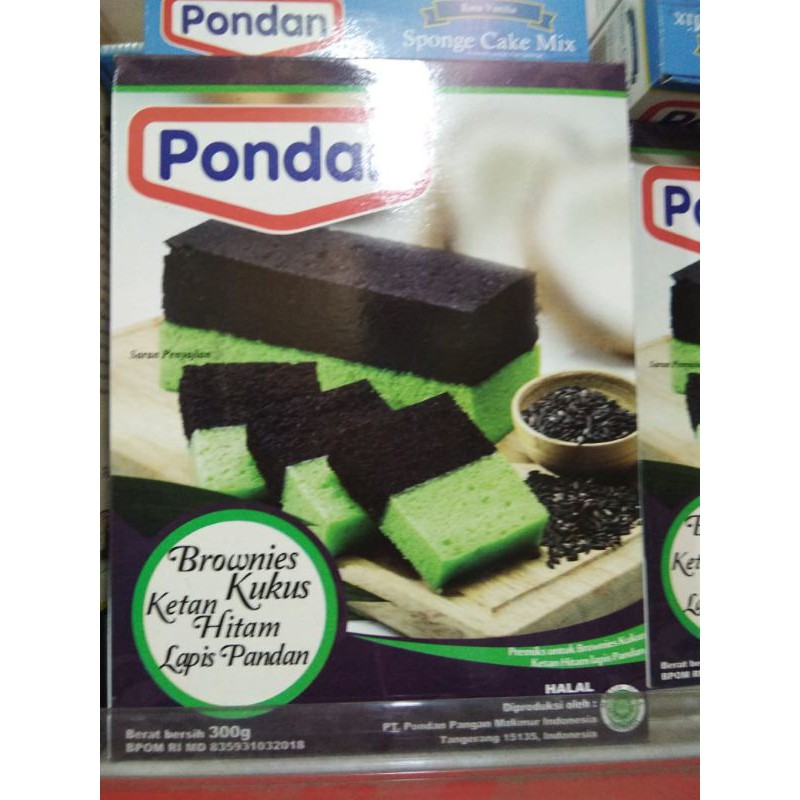 

pondan brownies kukus ketan hitam lapis pandan 400 gr