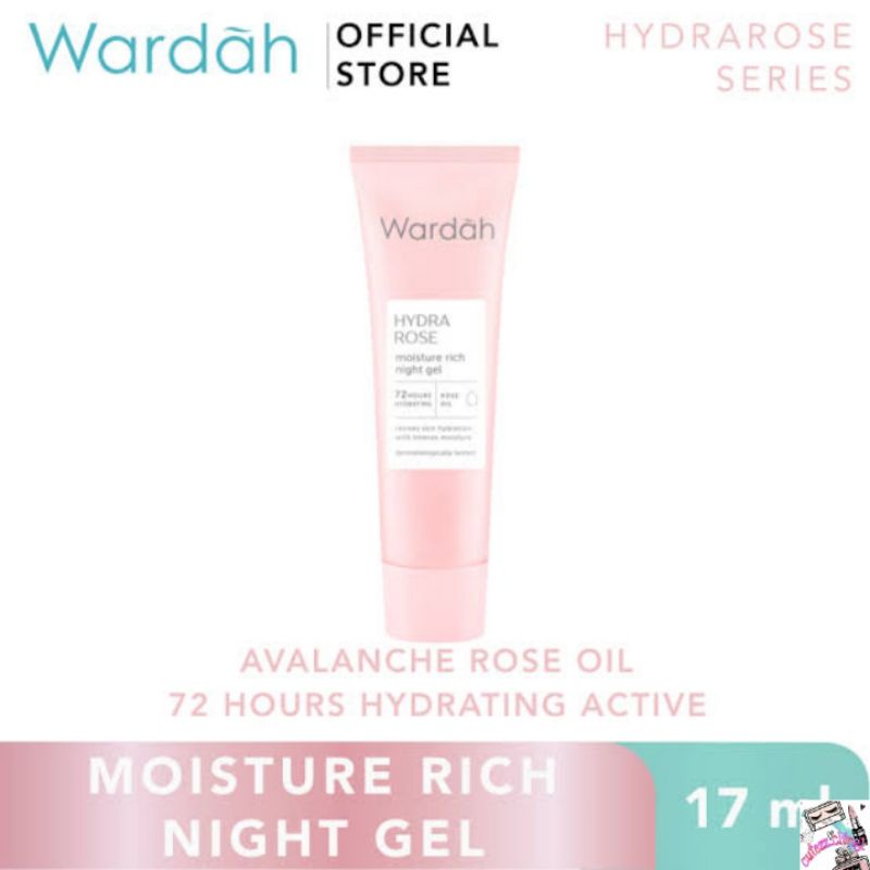 ☃Cutezz_Ching1☃Wardah Hydra Rose Moisture Rich Night Gel 17ml