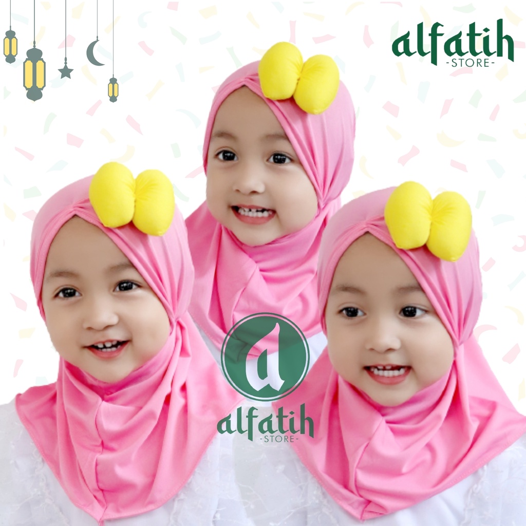 ALFATIH STORE / Jilbab Anak Lubna Kids Minie Samping / Hijab Anak Murah /HIJAB ANAK / HIJAB BAYI COD / Kerudung Anak Jilbab Hijab Anak Bayi Perempuan / pastan baby / hijab anak / Jilbab Anak bayi Usia 0-3 Tahun Bahan Jersey Premium Nyaman Di Pakai